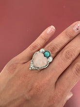Load image into Gallery viewer, Blooming Corazon 2 Kingman Rose Quartz and Turquoise
