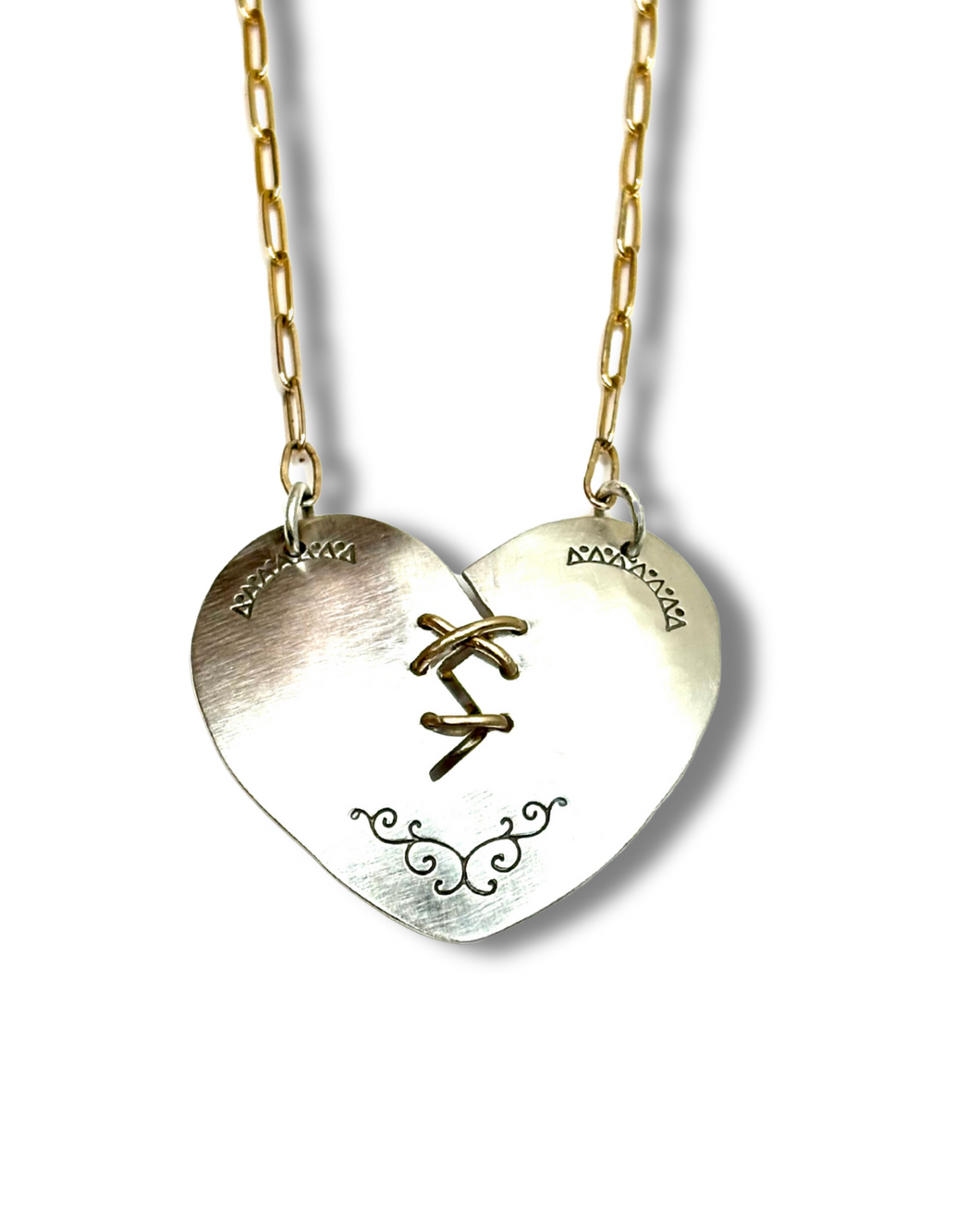 Broken Heart Silver Necklace and 24kg