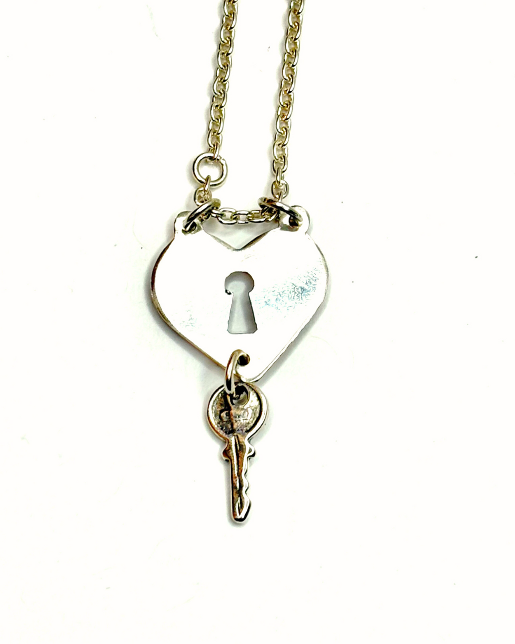 Locked Heart Sterling Silver Necklace