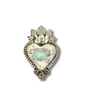 Load image into Gallery viewer, Blooming Lotus 1 Sterling Silver and Mexican Fire Opal
