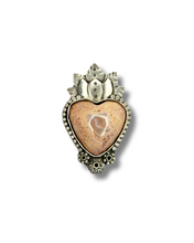 Load image into Gallery viewer, Blooming Lotus 4 Sterling Silver and Mexican Fire Opal
