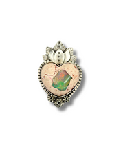 Load image into Gallery viewer, Blooming Lotus 2 Sterling Silver and Mexican Fire Opal
