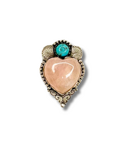 Load image into Gallery viewer, Blooming Corazon 2 Kingman Rose Quartz and Turquoise
