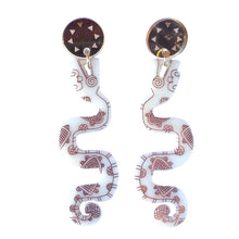 Load image into Gallery viewer, Maya Acending Serpent Acrylic Earrings
