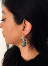 Load image into Gallery viewer, Luna Star Silver and Gold Acrylic Earrings

