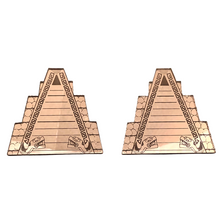 Load image into Gallery viewer, Goddess Temple Bronze Acrylic Earrings
